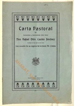 Carta pastoral de Rafael Otón Castro, I arzobispo de San José, con ocasión de su regreso de la visita ad limina