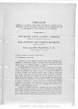 Circulares colectivas del episcopado costarricense (1923-1939)