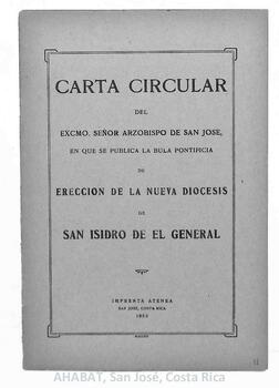 Circulares de Monseñor Rubén Odio Herrera, III Arzobispo de San José (1955)