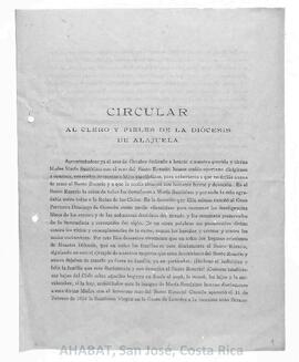 Circulares de Antonio del Carmen Monestel, Obispo de Alajuela