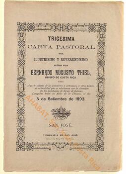 Trigésima carta pastoral de Bernardo Augusto Thiel, II obispo de San José, sobre el justo salario