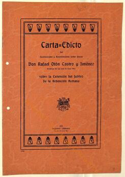 Carta pastoral de Rafael Otón Castro, I arzobispo de San José, sobre la extensión del jubileo de la Redención humana