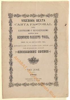 Vigésima sexta carta pastoral, publicando las letras apostólicas de León XIII acerca de Cristóbal Colón