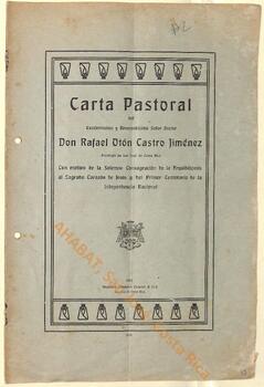 Carta pastoral de Rafael Otón Castro, I arzobispo de San José, con motivo de la consagración de la arquidiócesis al Sagrado Corazón de Jesús y del primer centenario de la independencia nacional