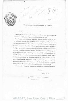 Circulares de Elías Rivas, Pronotario de la Diócesis de San José