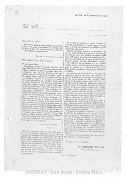Circular de Fray Miguel Pagés, Orden de Predicadores